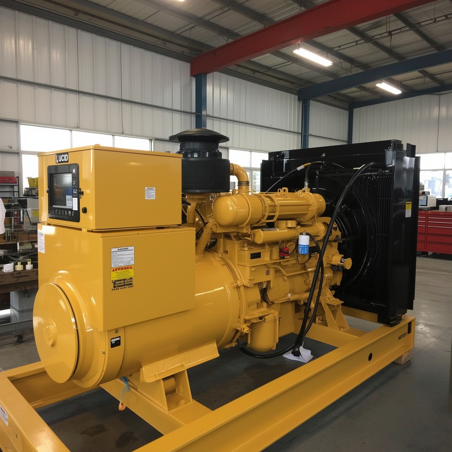 Lucid industrial diesel generator for high-capacity rental power solutions