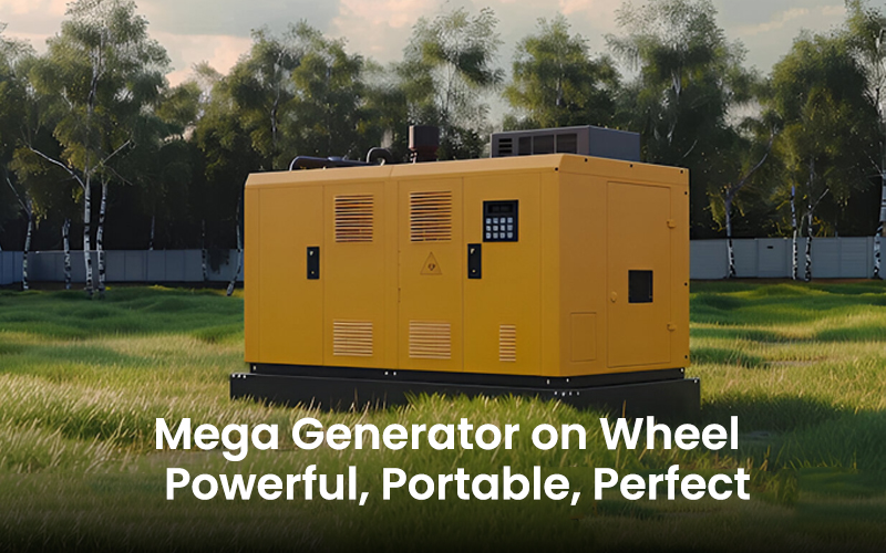 Mega Generator on Wheel delivering portable high-capacity power for industrial use